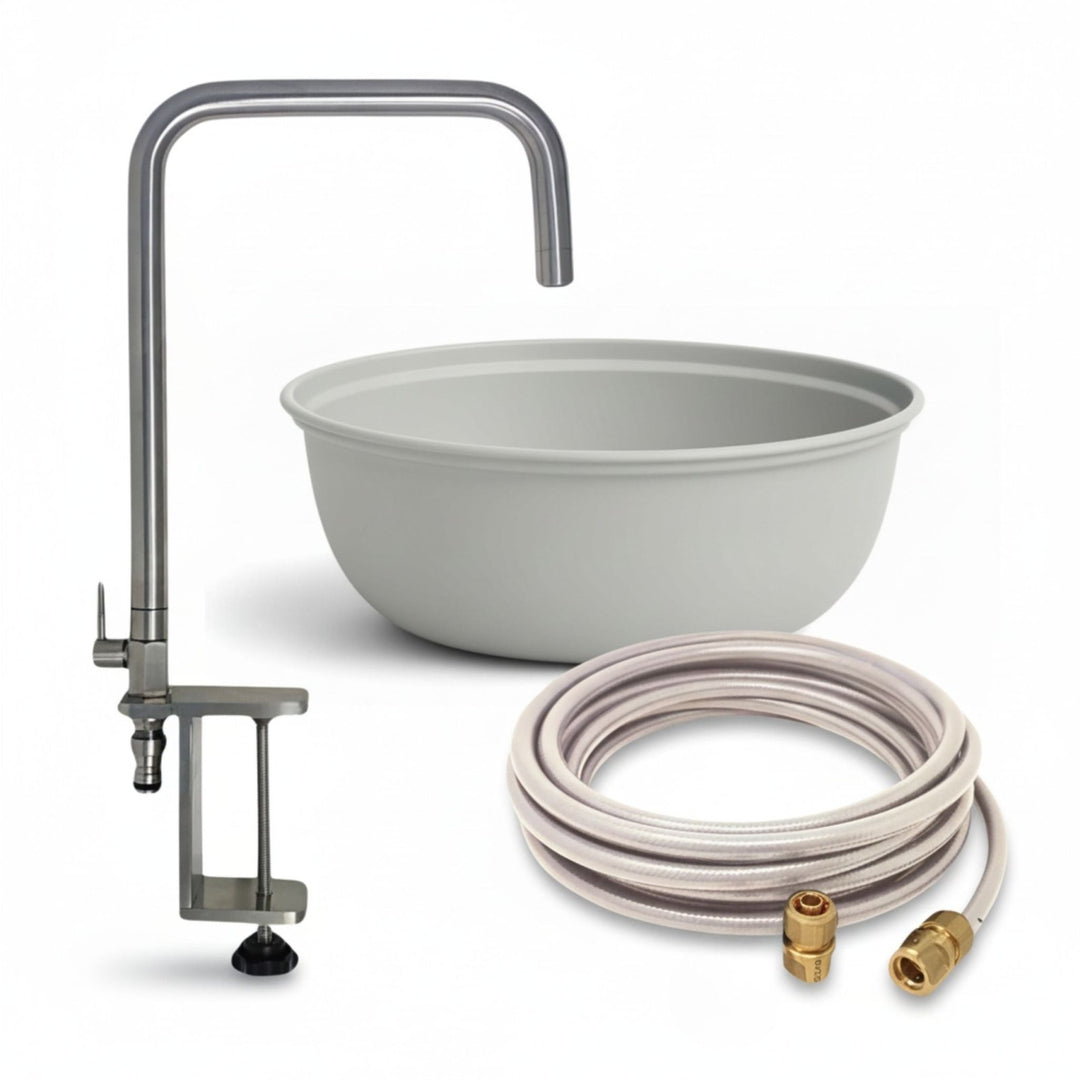 Outdoorküchen Set, Wasserhahn, Gentle Greige,LIVLIG