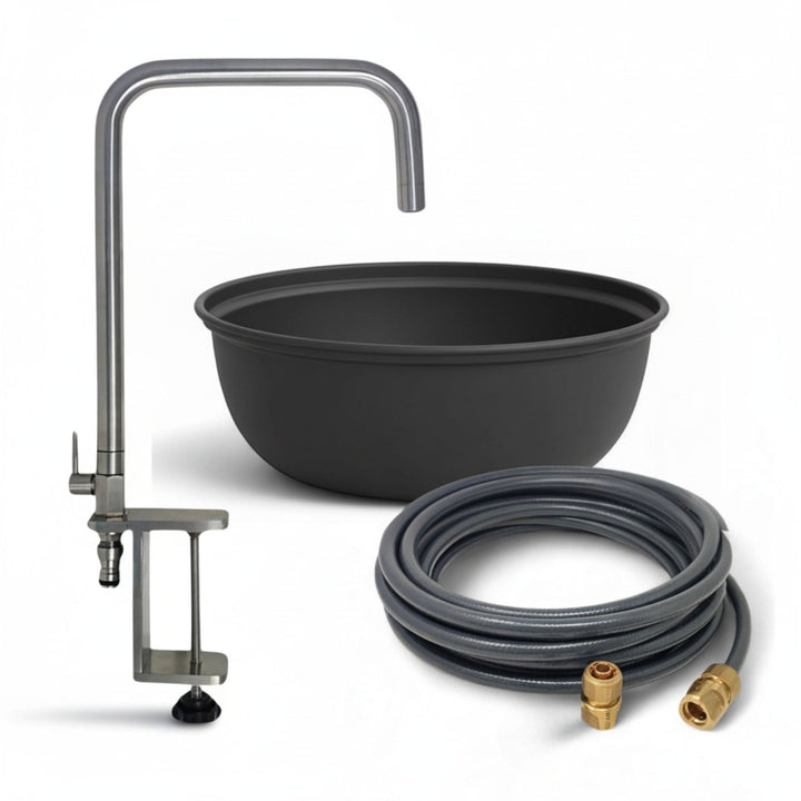 Outdoorküchen Set, Wasserhahn, Authentic Anthracite,LIVLIG