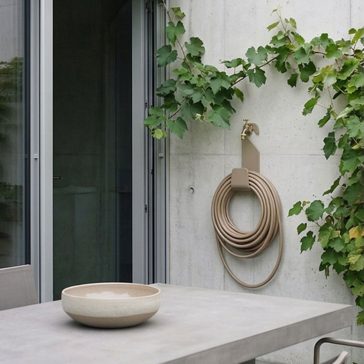 Schlauchhalter ohne Bohren, Gartenschlauchhalterungen, Gentle Greige,LIVLIG