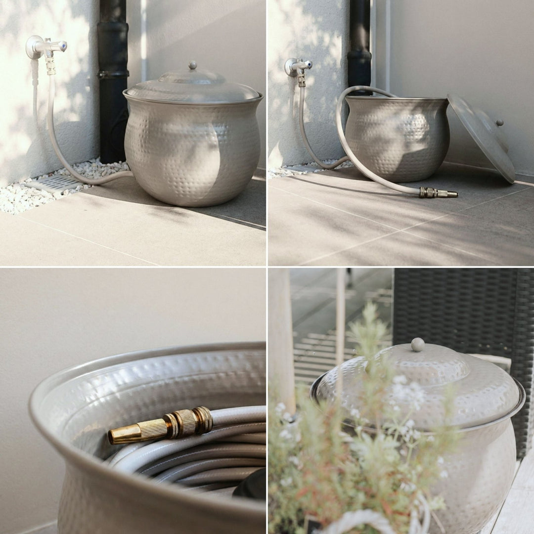 Schlauchtopf Gehämmert, Schlauchtopf, Greige,LIVLIG