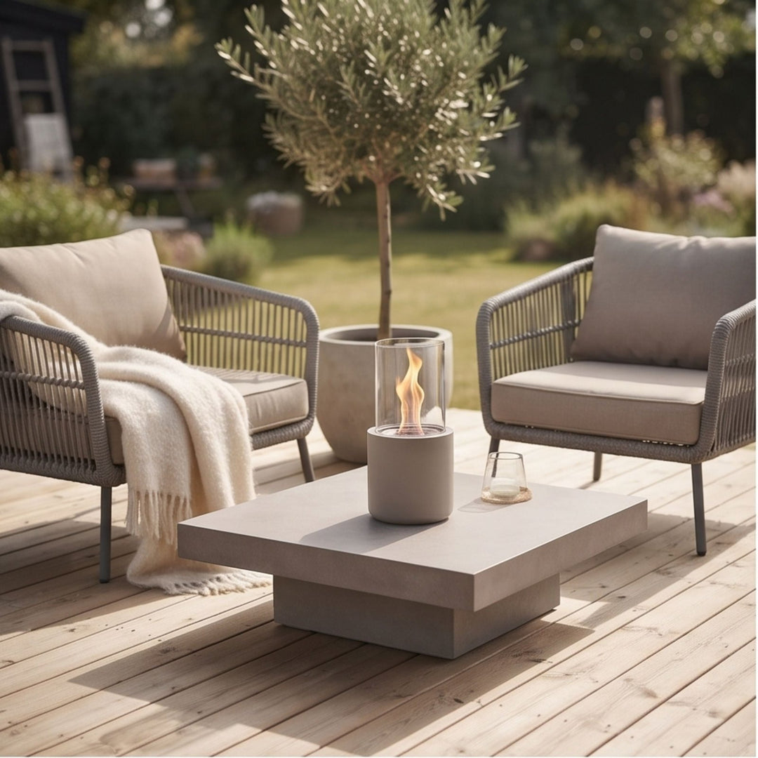 Tischkamin Outdoor, , Graubeige,LIVLIG