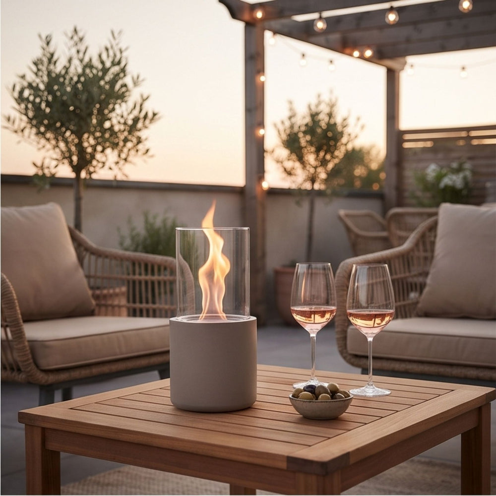 Tischkamin Outdoor, , Graubeige,LIVLIG
