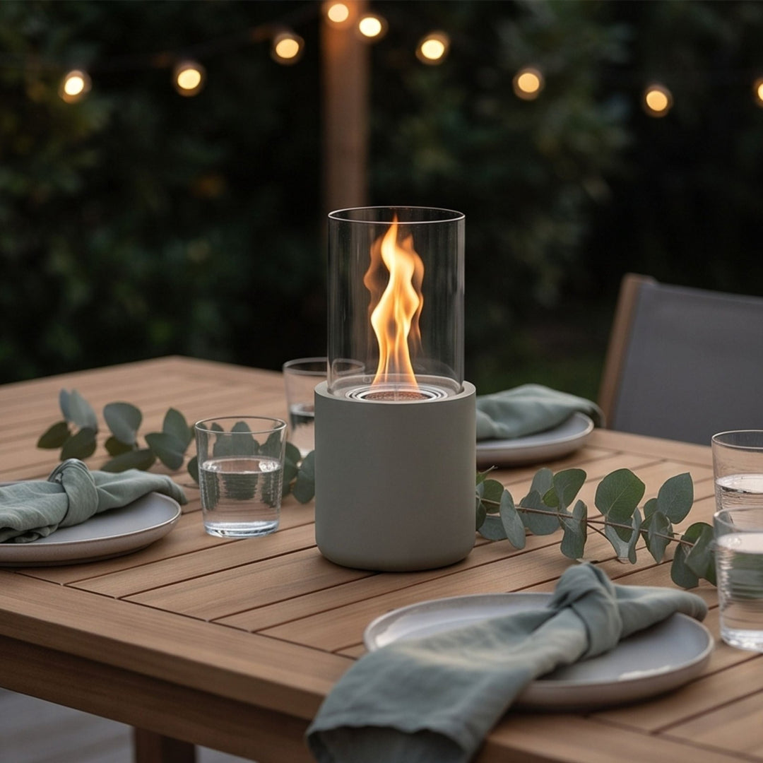 Tischkamin Outdoor, , Graubeige,LIVLIG