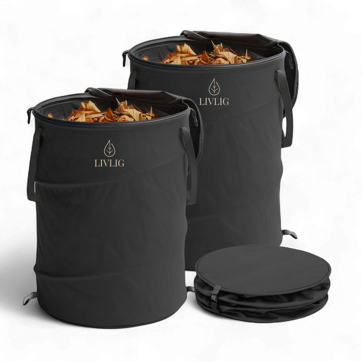 LIVLIG, Gartensack Pop Up 2er Set, gartensack, Schwarz