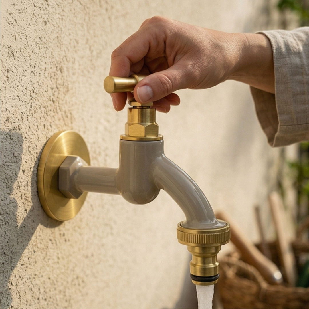 Wasserhahn Garten mit Rosettengarnitur, Wasserhahn, Gentle Greige,LIVLIG