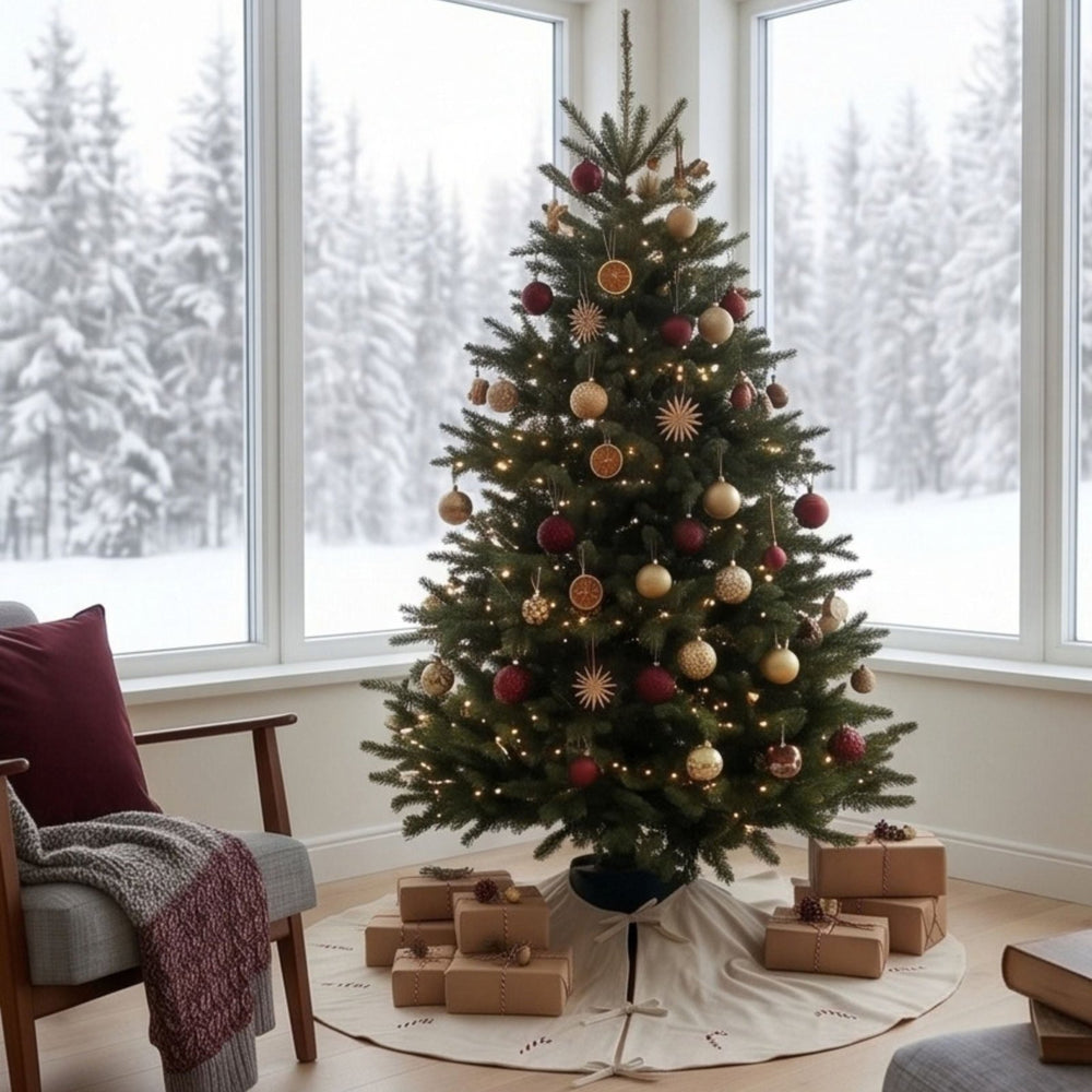 Weihnachtsbaumdecke Zuckerstange, , Beige,LIVLIG